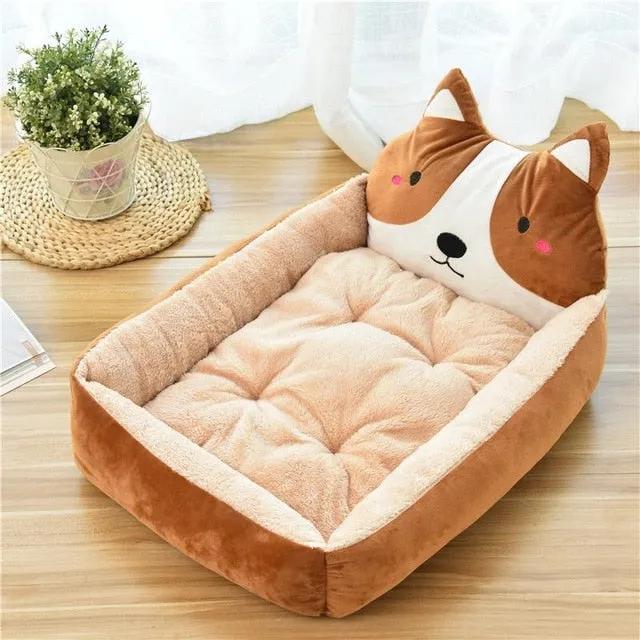 Cute Plush Cartoon Bed