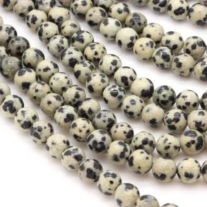 Dalmatian Jasper Rounds 6mm - 35cm Strand