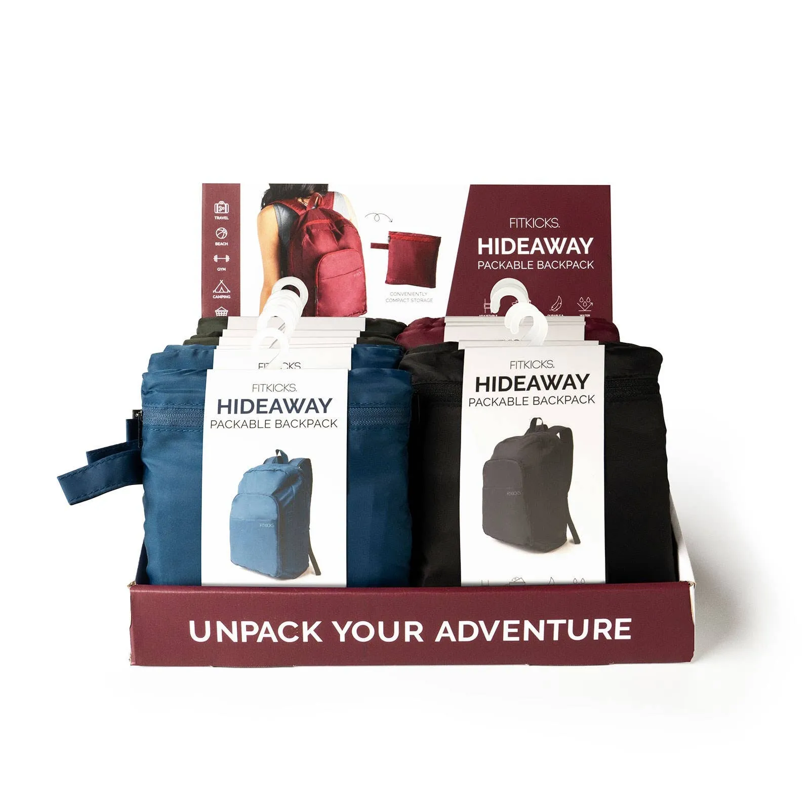 DM Merchandising - FITKICKS Hideaway Packable Backpack