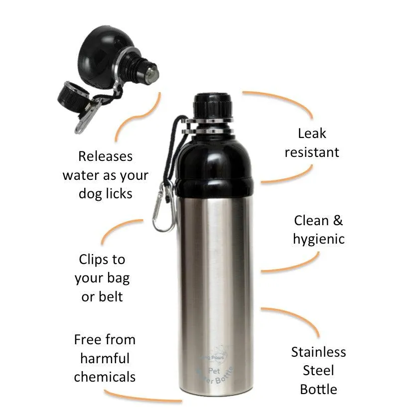 Dog Water Bottle, Lick 'n Flow, Walk 500ml