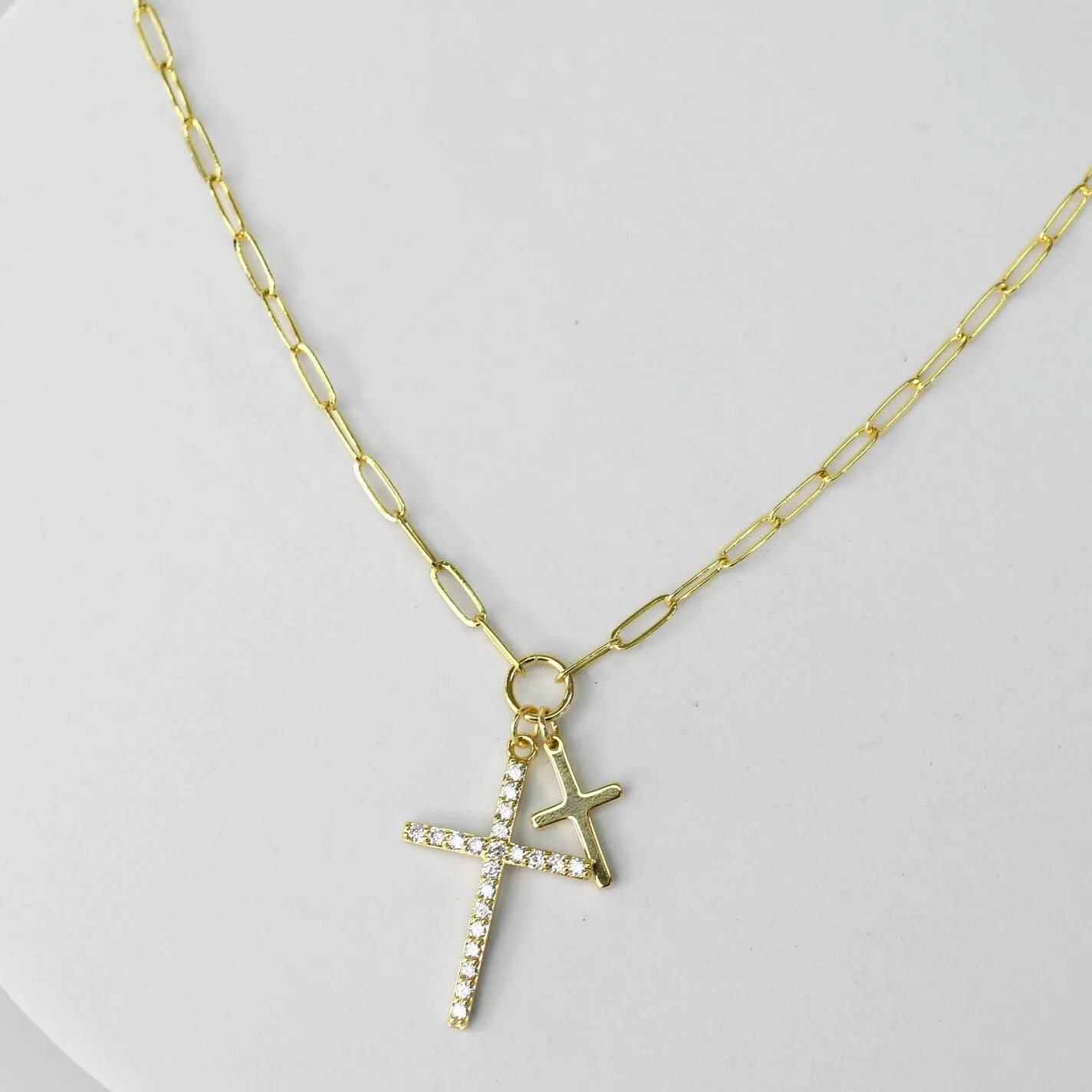 Double Cross Necklace I-25