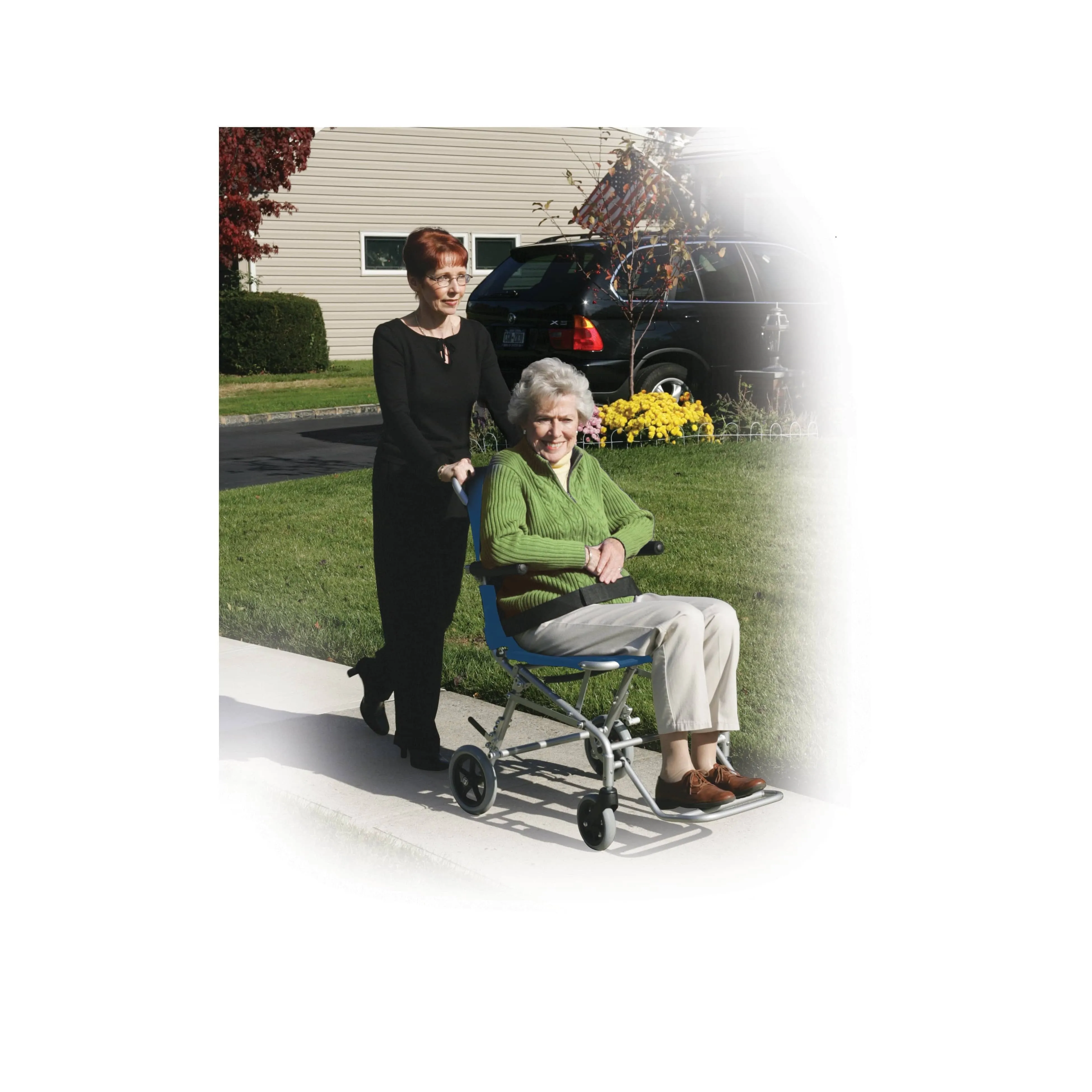 Drive Medical Super Light Folding Transport Chair with Carry Bag