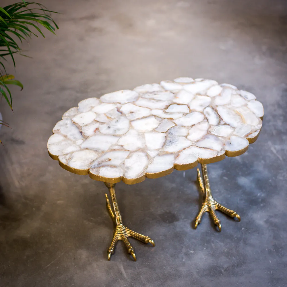 Elan Mr Beak Table (Agate, Brass Finish)