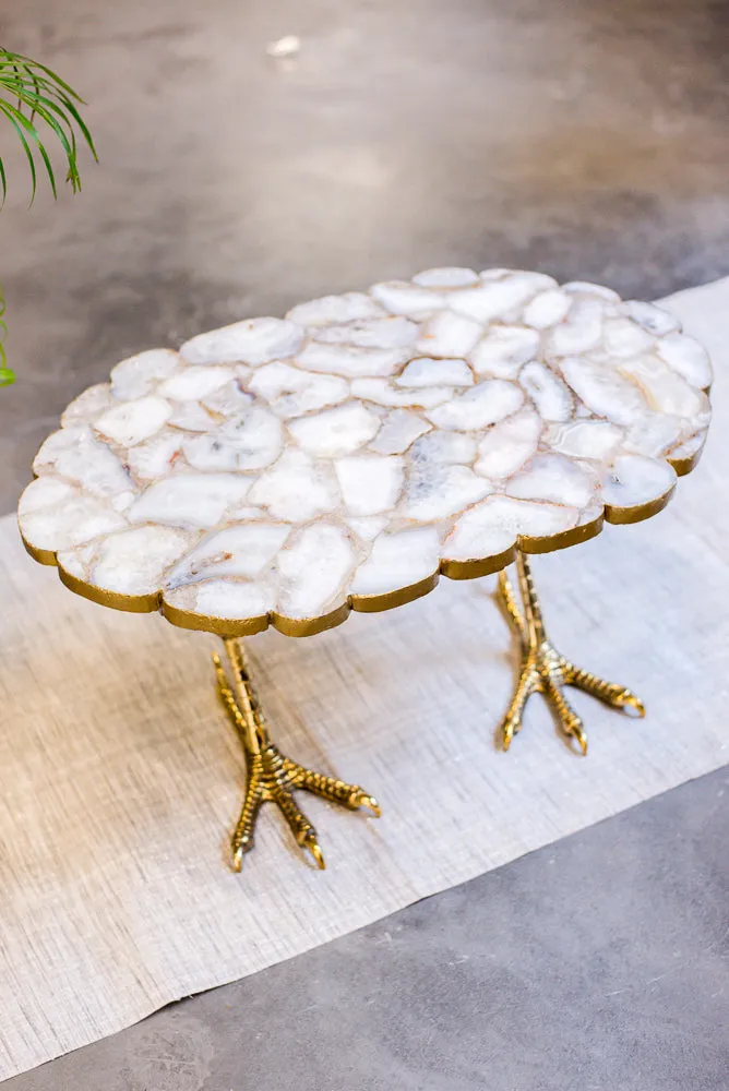 Elan Mr Beak Table (Agate, Brass Finish)