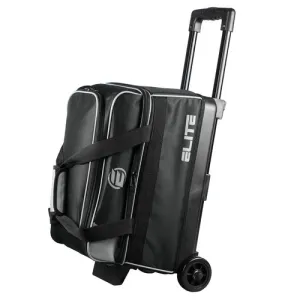 Elite Basic Double Roller Charcoal Bowling Bag