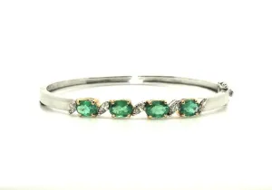 Emerald And Marque Diamond Bangle Ad No.1165