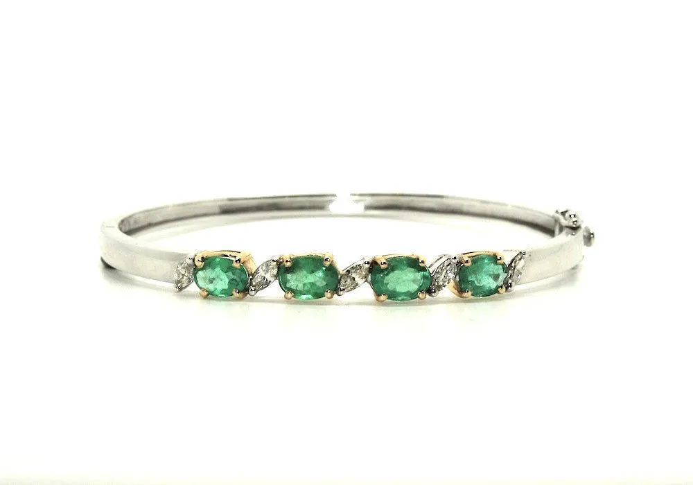 Emerald And Marque Diamond Bangle Ad No.1165