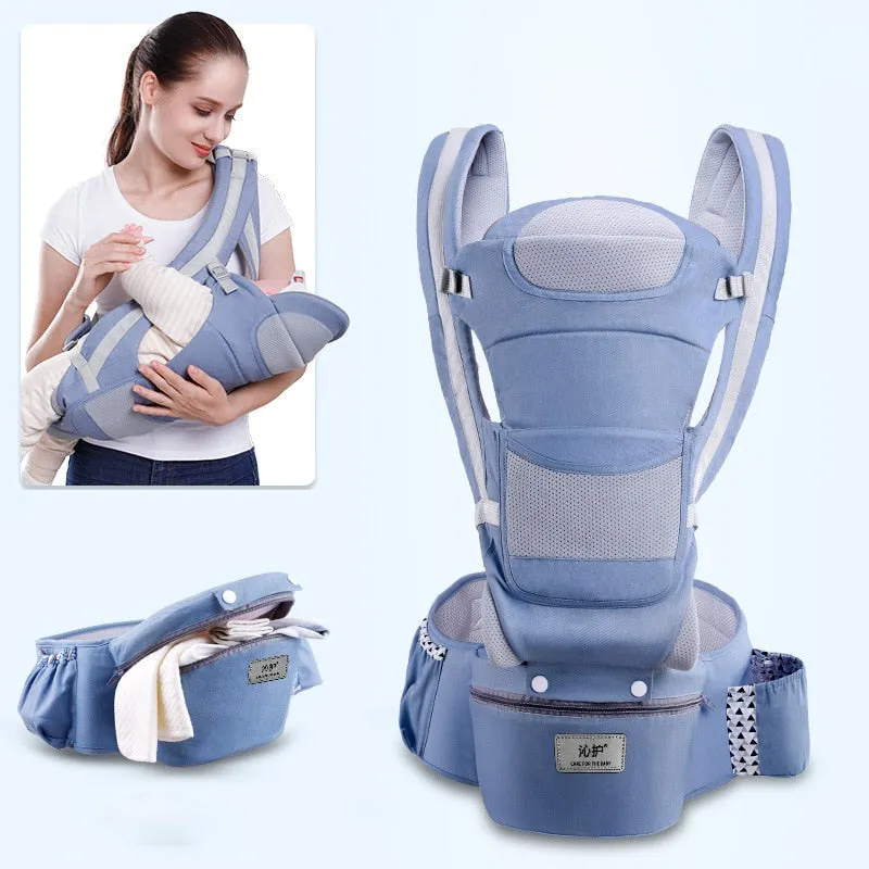 Ergonomic Baby Carrier Infant, Baby Hipseat Carrier 3 In 1 Front Facing