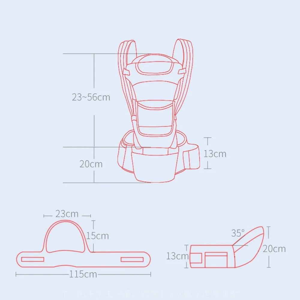 Ergonomic Baby Carrier Infant, Baby Hipseat Carrier 3 In 1 Front Facing