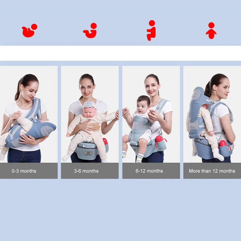 Ergonomic Baby Carrier Infant, Baby Hipseat Carrier 3 In 1 Front Facing