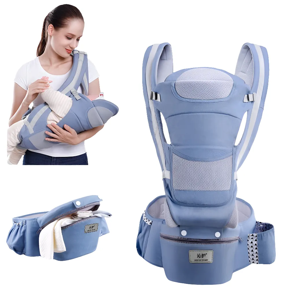 Ergonomic Baby Carrier Infant, Baby Hipseat Carrier 3 In 1 Front Facing