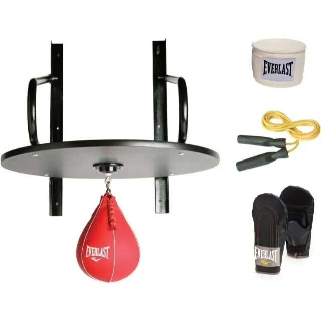 Everlast Speed Platform 6 Piece Kit Boxing Speed Bag Black