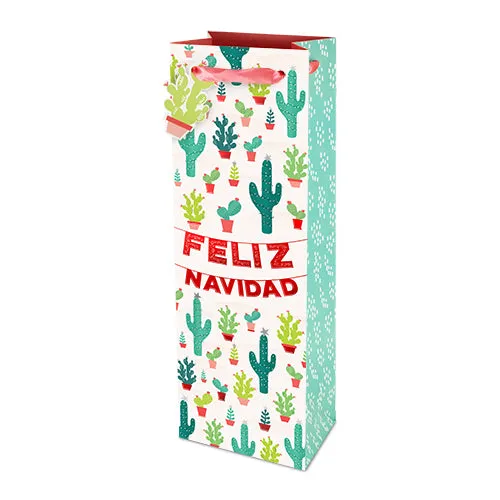 Feliz Navidad 750ml Bottle Bag By Cakewalk