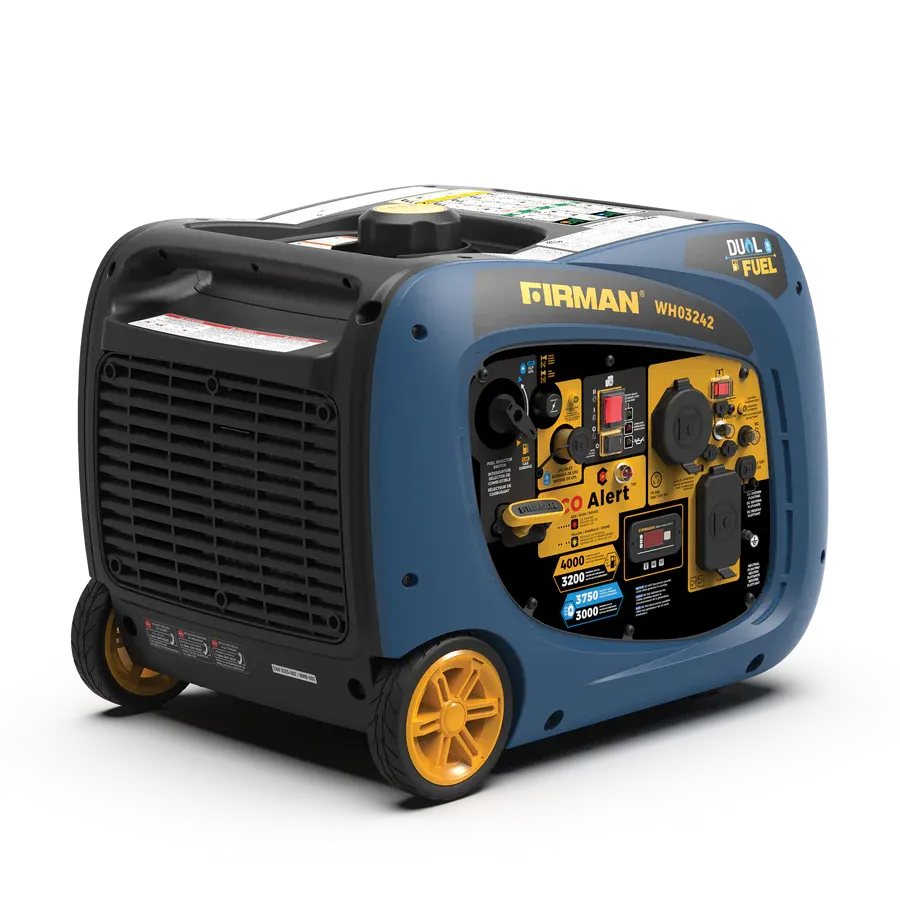 Firman WH03242 Dual Fuel Gas Propane Inverter Generator 3200W/4000W 30 Amp Low THD Parallel Ready with Electric Start Open Box