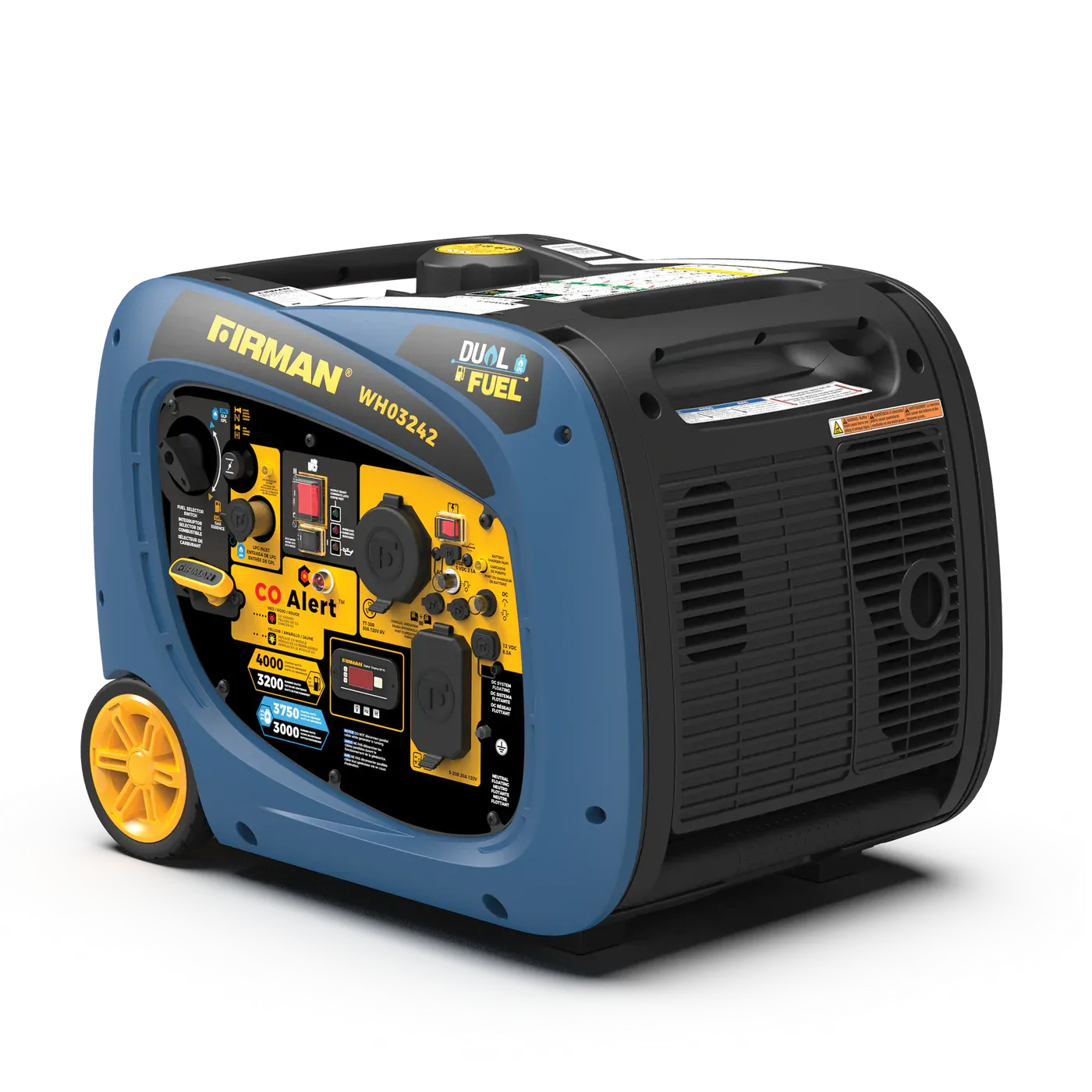 Firman WH03242 Dual Fuel Gas Propane Inverter Generator 3200W/4000W 30 Amp Low THD Parallel Ready with Electric Start Open Box