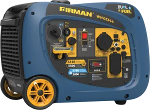 Firman WH03344 Dual Fuel Inverter Generator 3300W/4125W 30 Amp Electric Start New