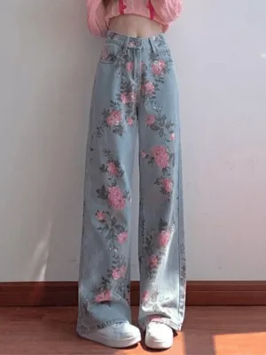 Floral Charming Flare Pants