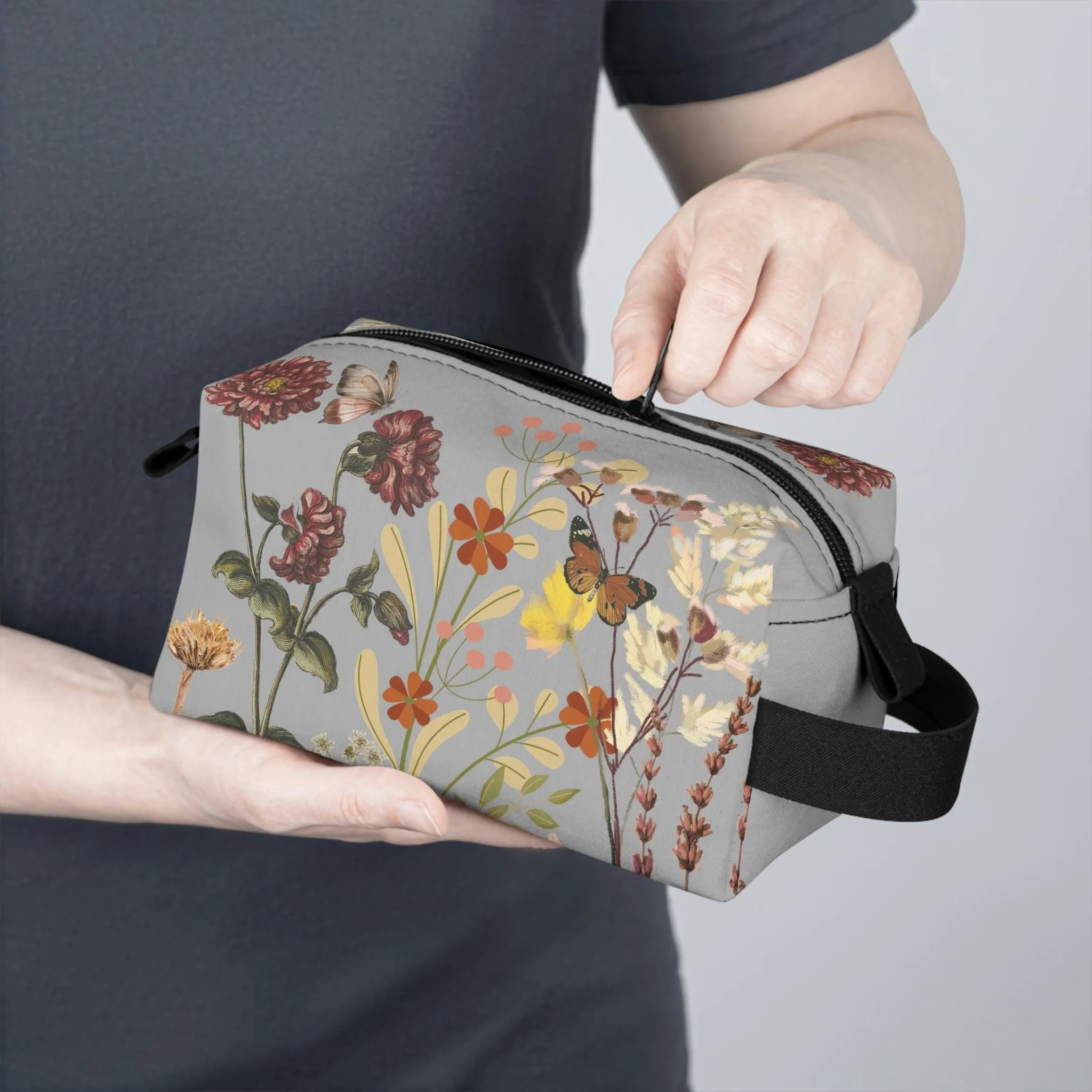 Floral Makeup Bag | flower makeup bag | Cosmetic Bag | floral Toiletry Bag Women | cute makeup bag | makeup pouch | aesthetic makeup bag