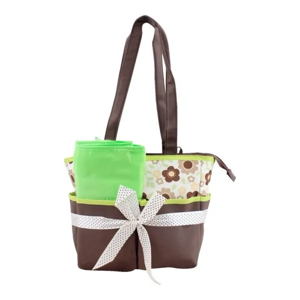 Flowers Mother Hand Bag - Green