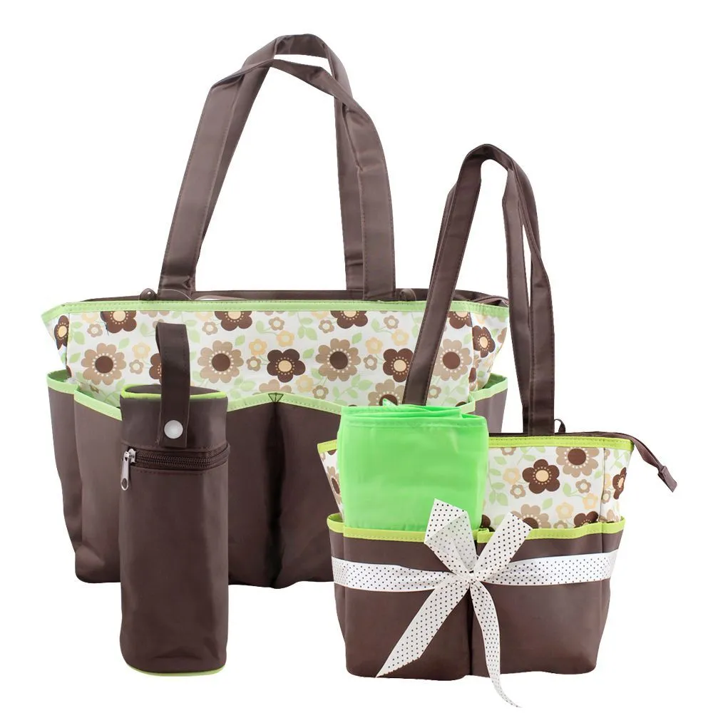 Flowers Mother Hand Bag - Green