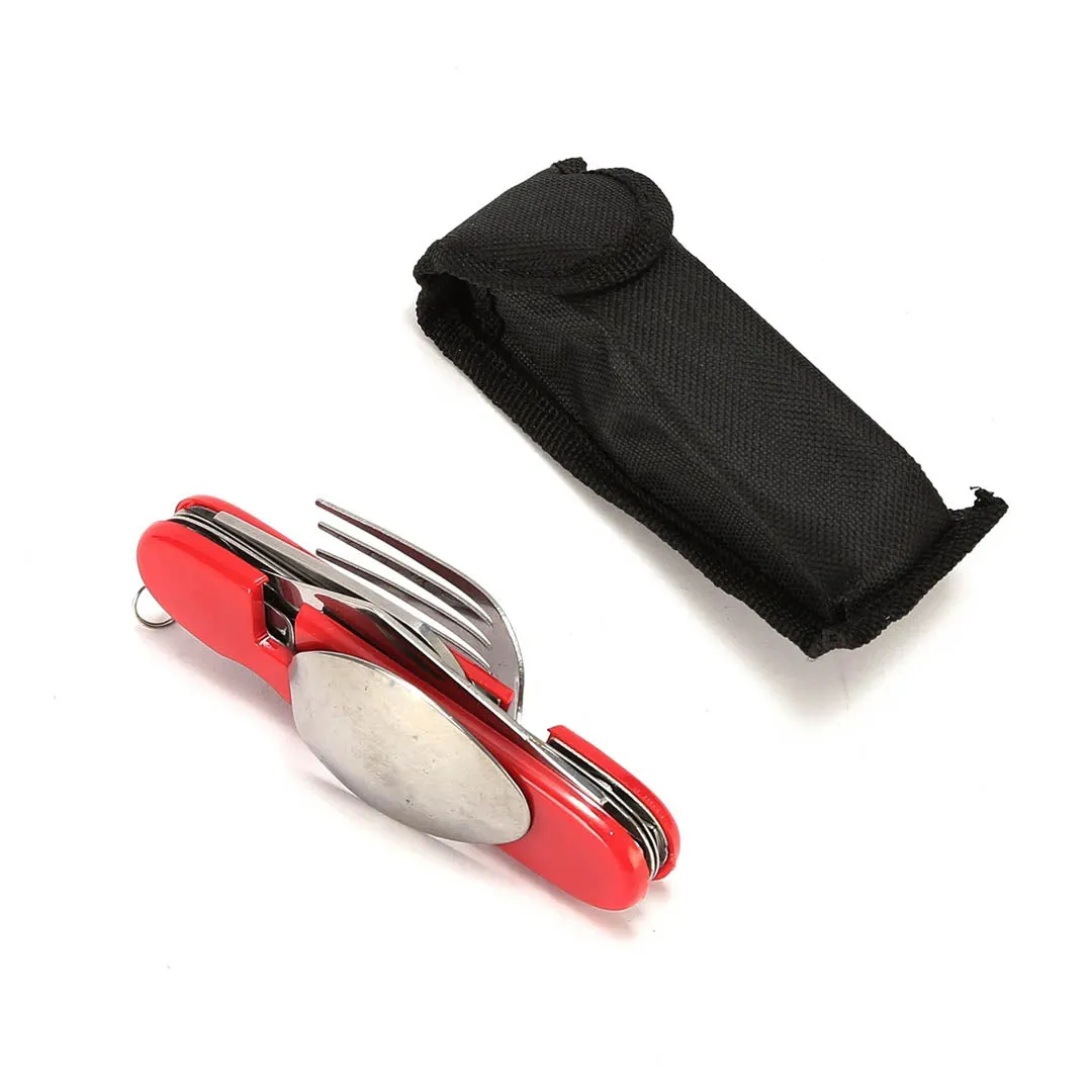 Foldable Camping Fork Spoon Knife Set