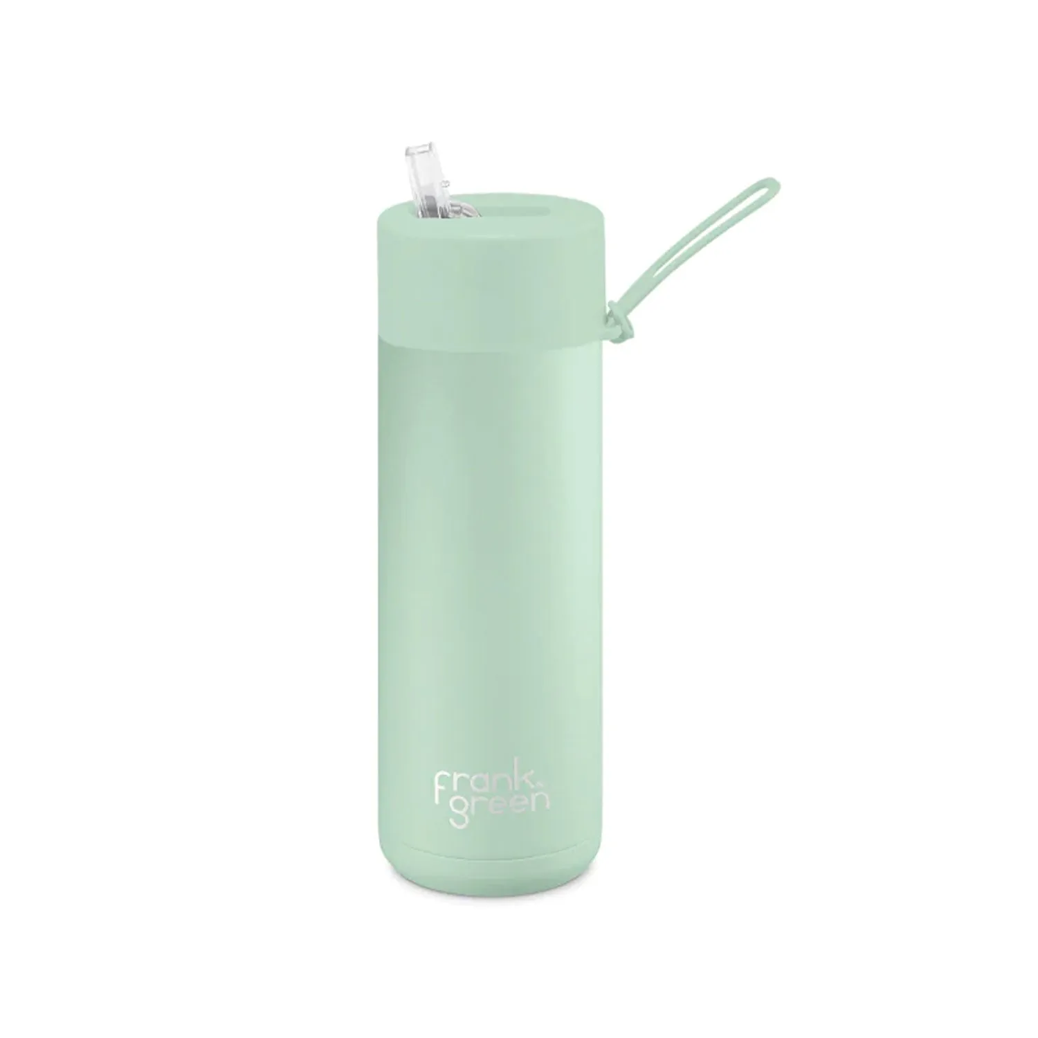 Frank Green Ceramic Reusable Bottle With Straw Lid 595ml/20oz - Mint Gelato