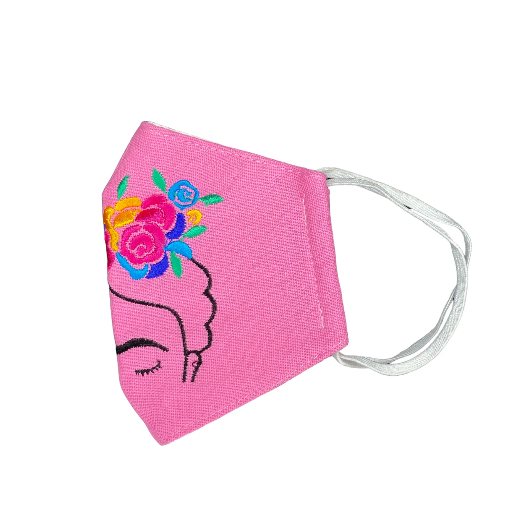 Frida Kahlo Embroidered Face Mask with Filter Pocket - Thailand