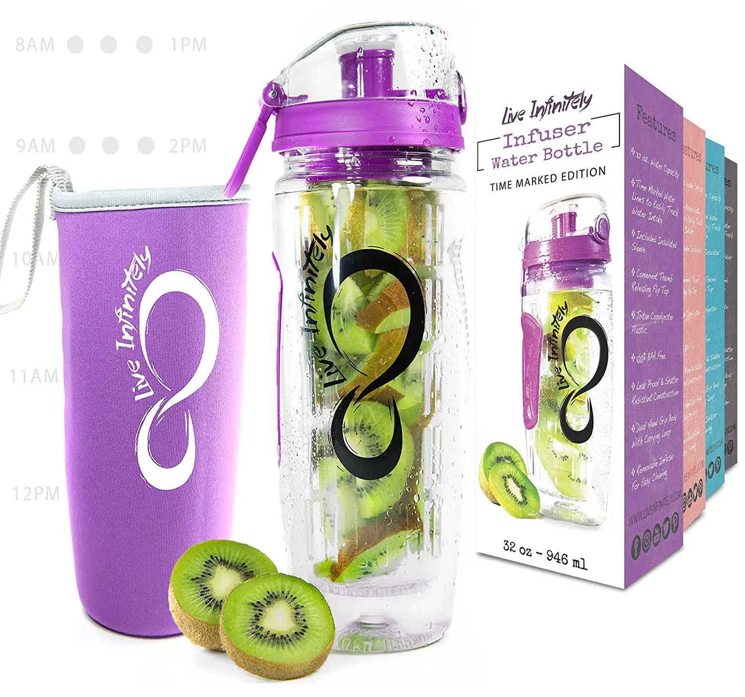 Fruit Infuser With Insulation Sleeve & Time Marks