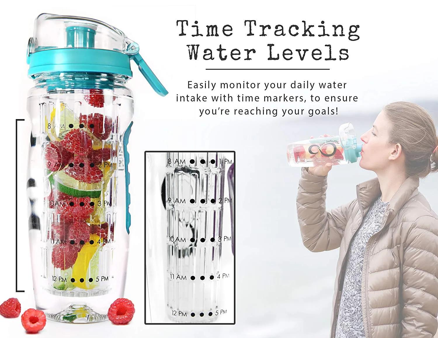 Fruit Infuser With Insulation Sleeve & Time Marks