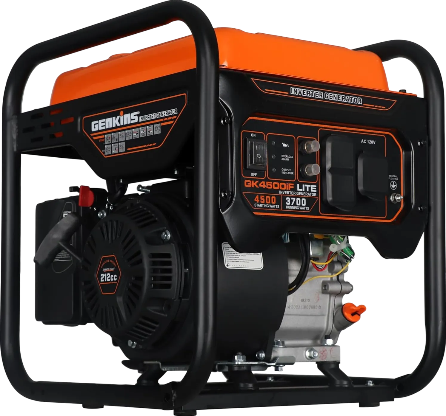 Genkins GK4500IF-LITE 3700W/4500W Gas Inverter Generator Open Frame EPA Complied New