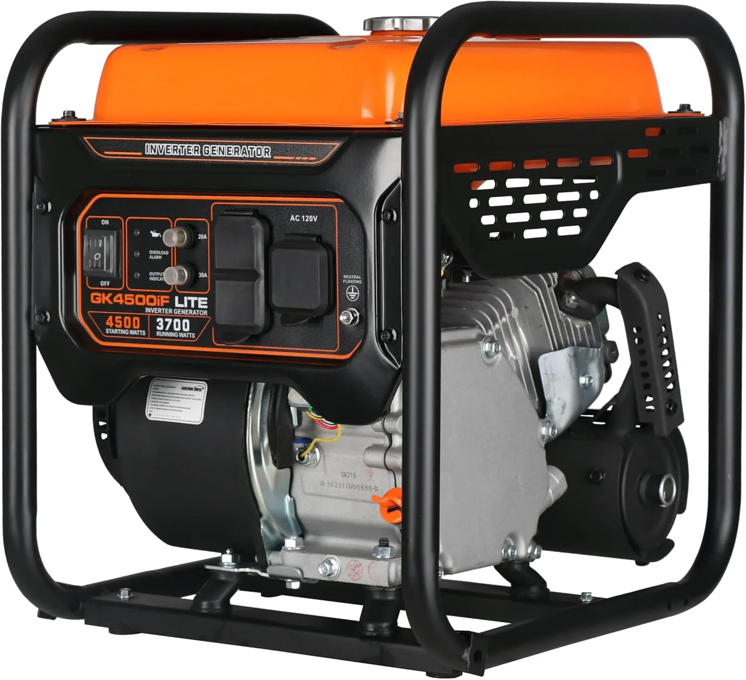 Genkins GK4500IF-LITE 3700W/4500W Gas Inverter Generator Open Frame EPA Complied New