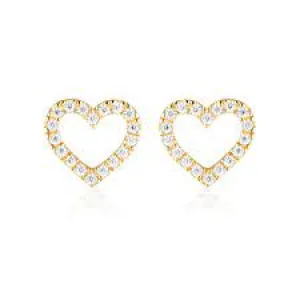 GEORGINI HERA HEART STUD EARRING GOLD