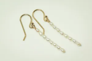 Gold Filled Rice Pearl Earrings