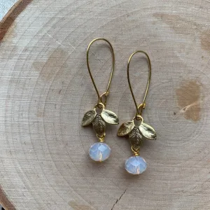 Gold Leaf Drop Earrings