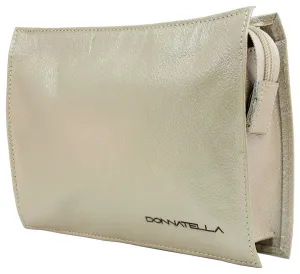 Gold Leather Makeup Bag