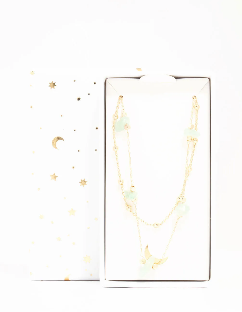 Gold Semi Precious Chip Necklace