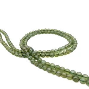 Green Moss Agate 5mm Smooth Rounds Bead Strand