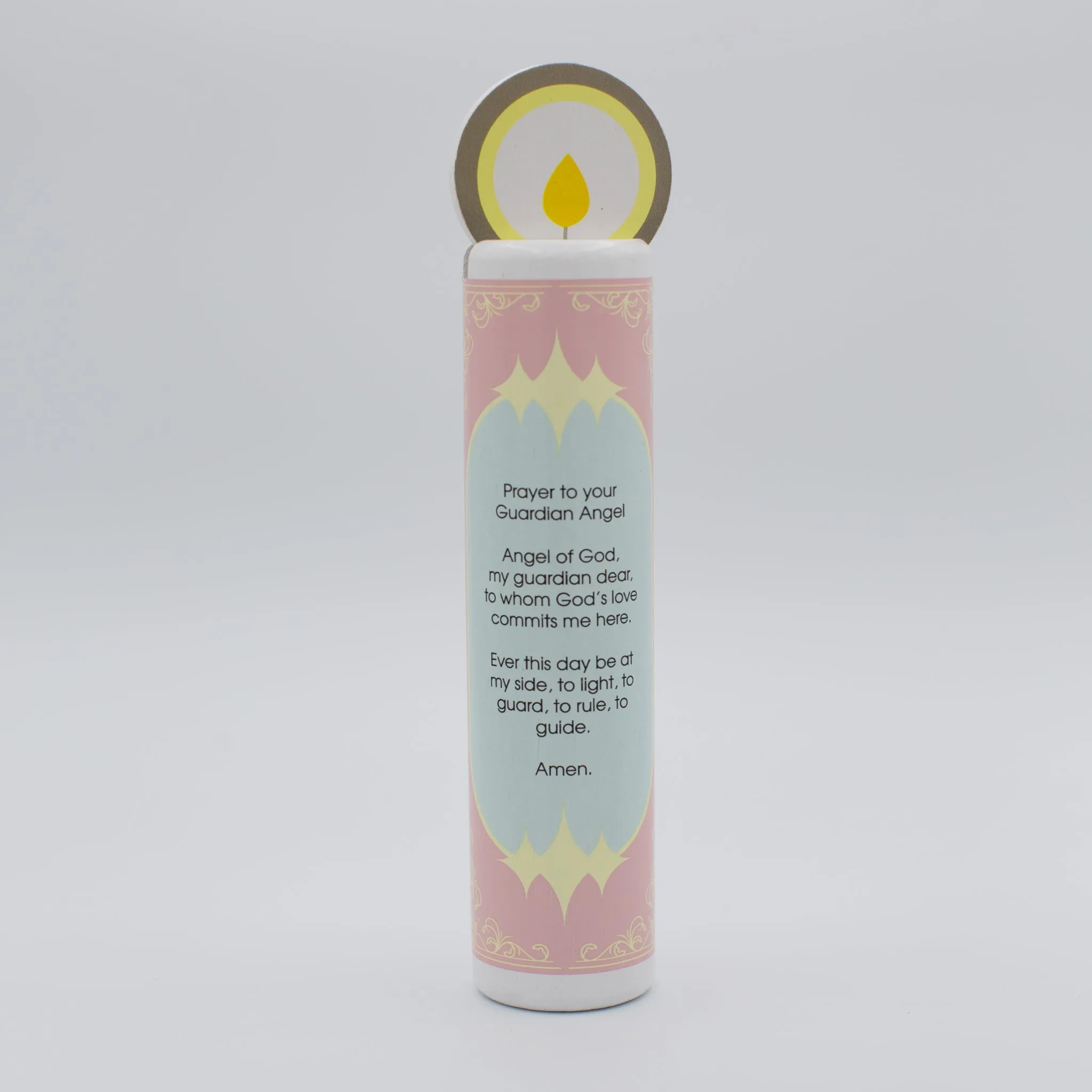 Guardian Angel Wooden Prayer Candle