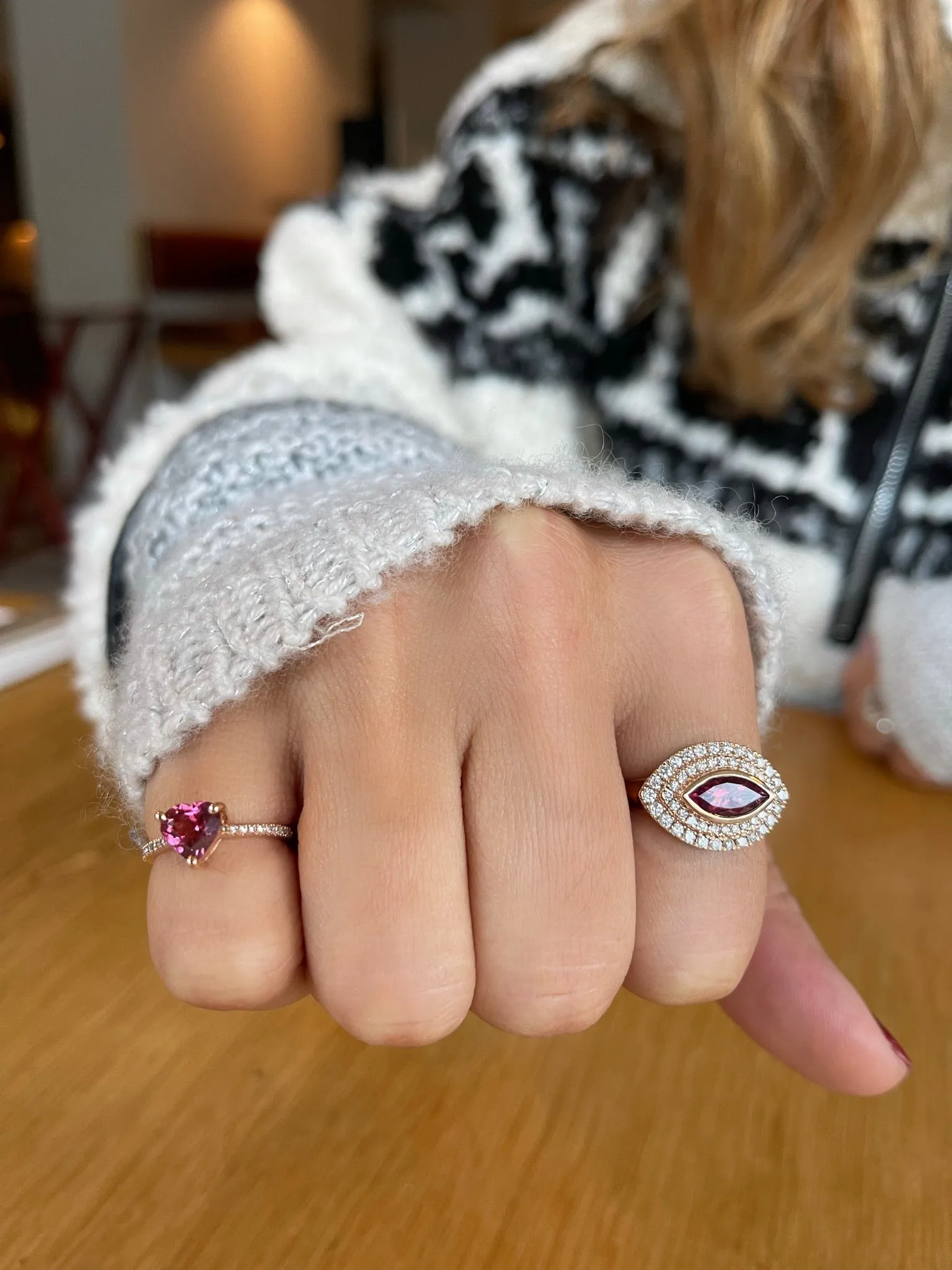 Heart-shaped Tourmaline Pinky Ring