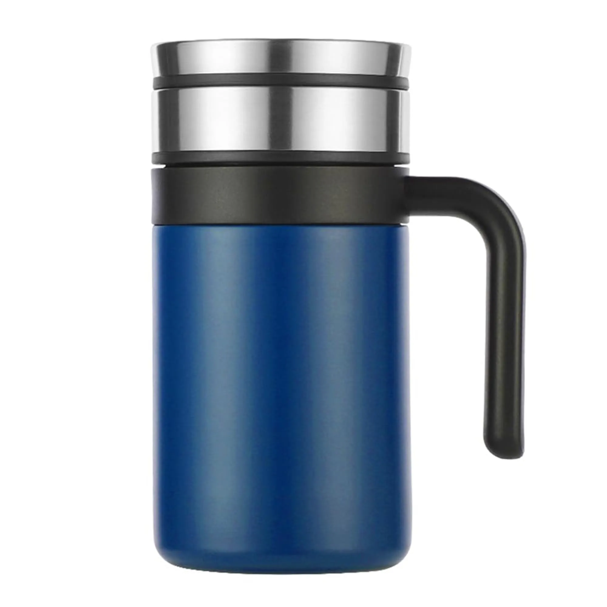 Homestic Vacuum Insulated Hot & Cold Beverages Tea/Coffee Tumbler Mug with Lid & Handle for Office, Gym & Travel | Stainless Steel Leak-Proof Thermos for Water | CO230203D-Dark Blue