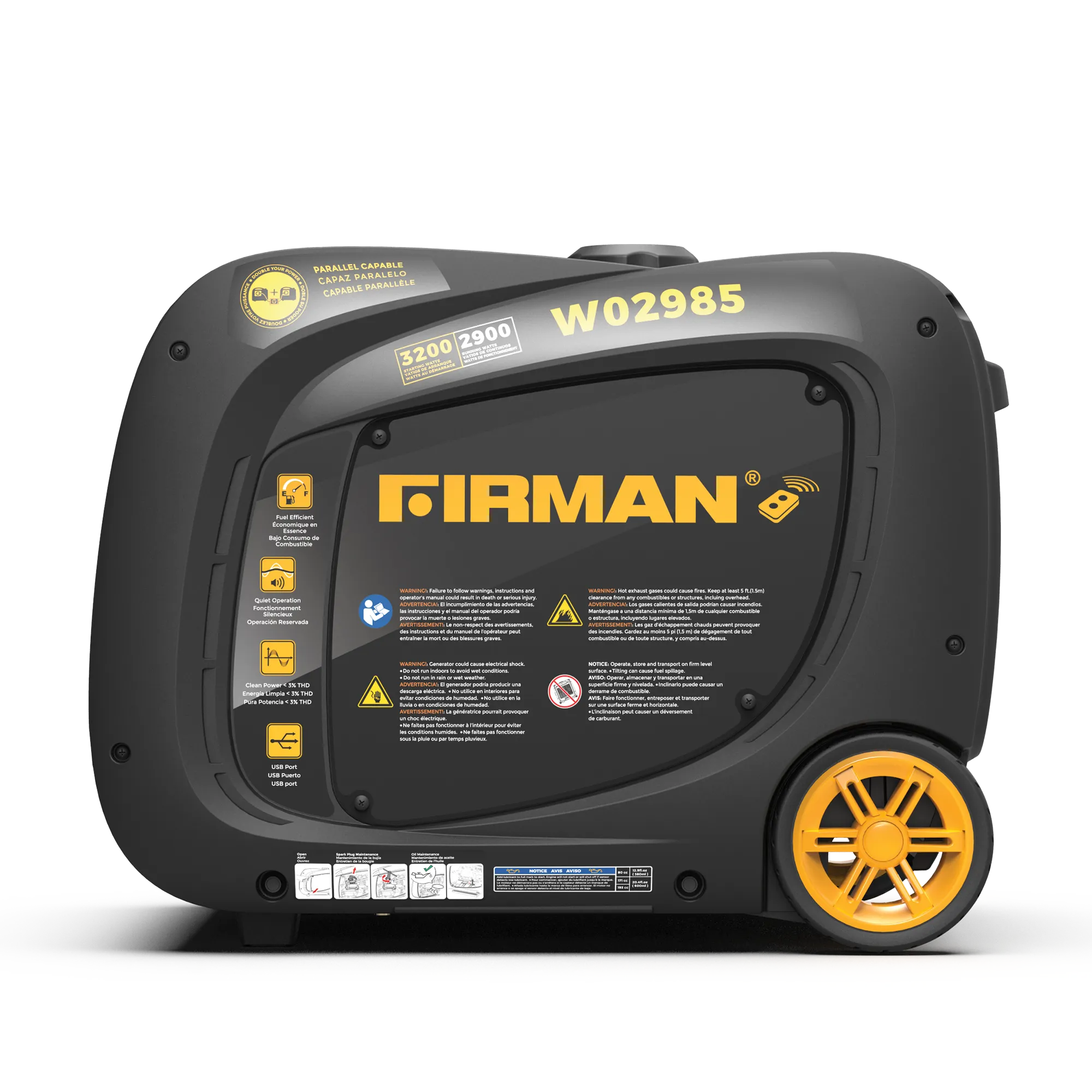 Inverter Portable Generator 3200W Remote Start