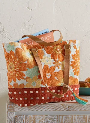 Jacquard Geofloral Tote Bag