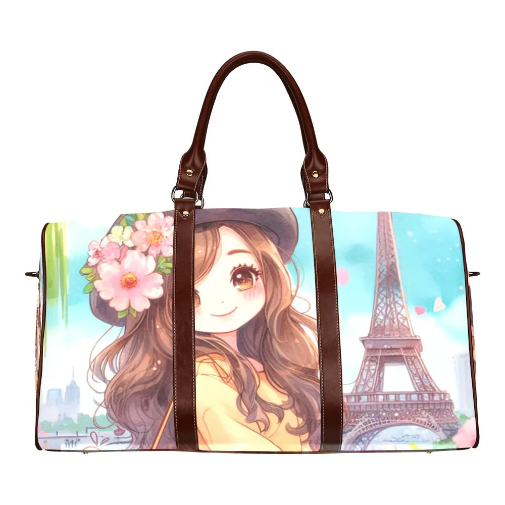 Just a Girl Who Loves Travelling Girl 6 Waterproof Travel Bag/Small (Model 1639)