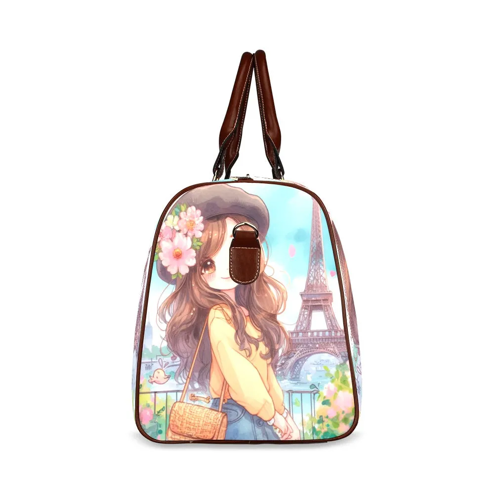 Just a Girl Who Loves Travelling Girl 6 Waterproof Travel Bag/Small (Model 1639)