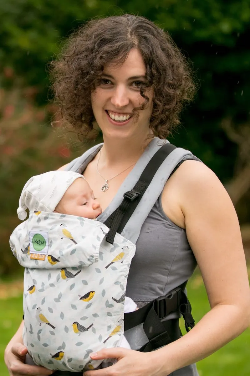 KahuBaby Carrier - Jojo Coco Design - Birdsong and Limestone 2023 SALE