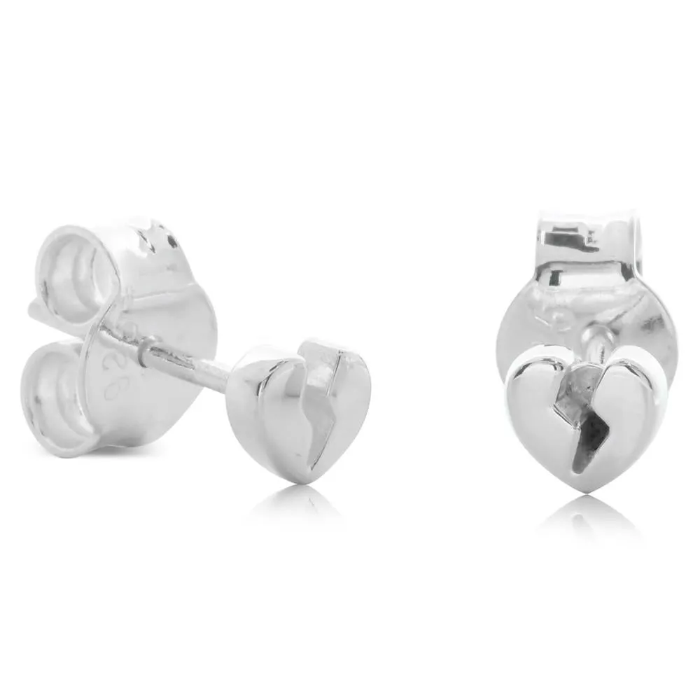 Karen Walker Broken Heart Earrings - Sterling Silver