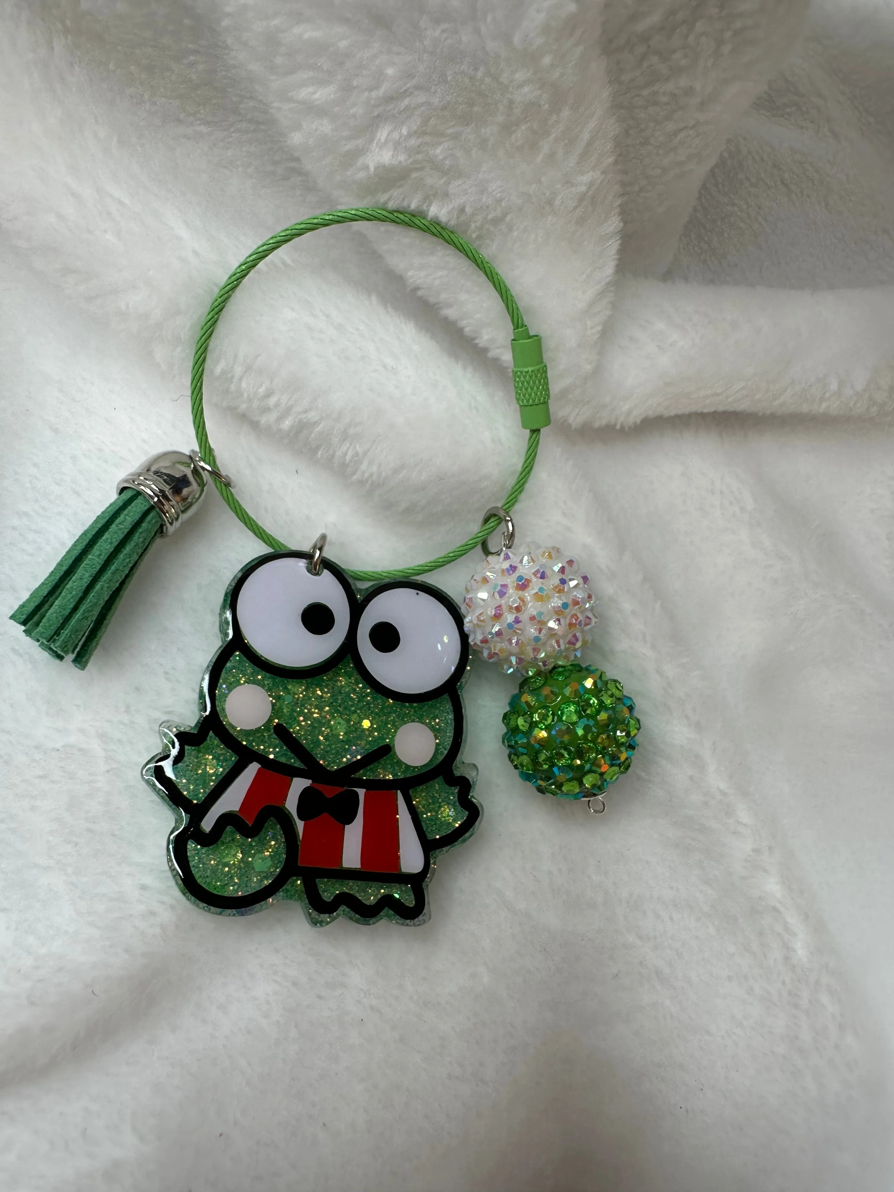 Kawaii Green Frog Bag/Backpack Charm Tag