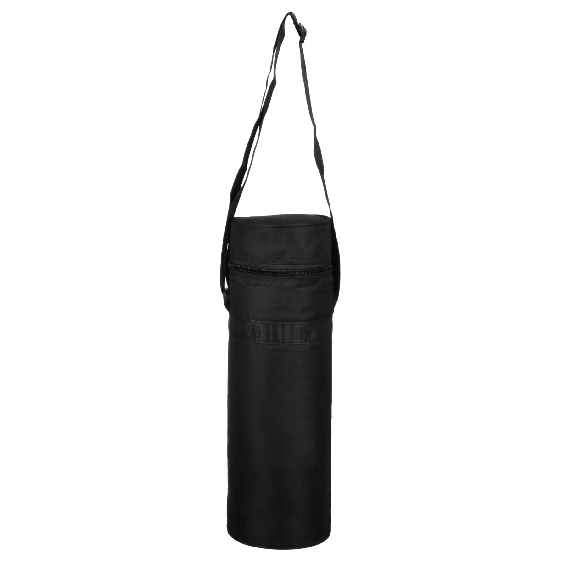 Kuber Industries Bottle Bag | Travel Water Bottle Bag | Bottle Protector Bag | Water Bottle Carrier Bag | Bottle Carry Bag | Adjustable Strap & Zipper Closure | 1 LTR | Black