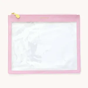 Leatherette Clear Pouch, Blush Or Navy