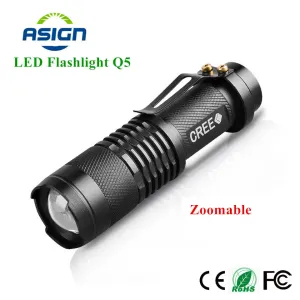 LED Flashlight Mini Zoom Tourch Led 7W CREE 2000LM Waterproof 3 Modes Zoomable Torch AA 14500 battery Flashlights